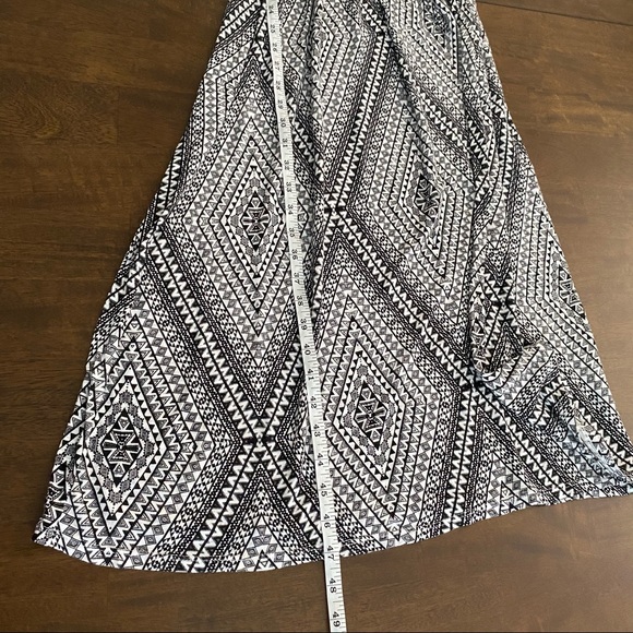 CHEROKEE Black White Printed Dress with Waist String - Picture 8 of 11